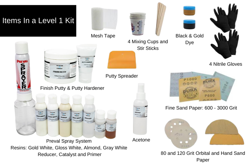 Ultimate Chip Repair - Fiberglass, Acrylic, Porcelain Repair Kit