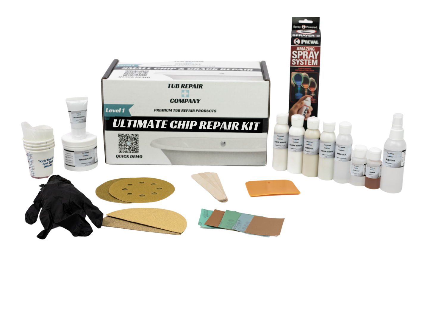 Ultimate Chip Repair - Fiberglass, Acrylic, Porcelain Repair Kit