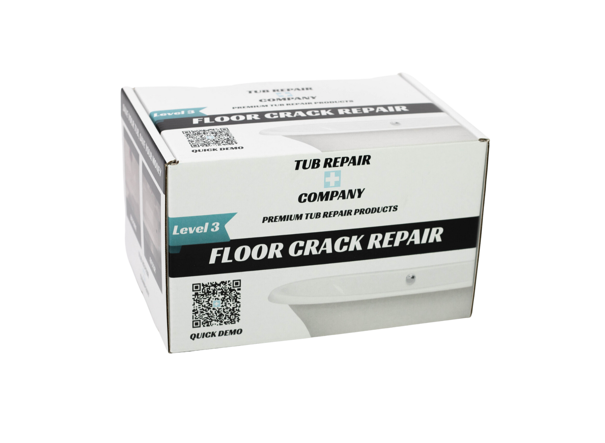 Tub Repair Kit for Floor Crack Repairs on Fiberglass and Acrylic