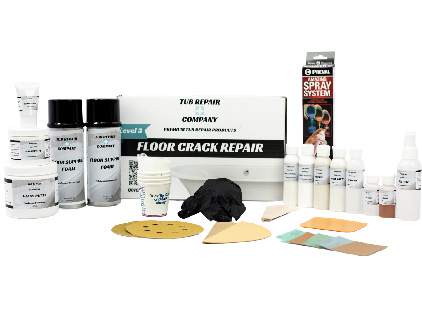 Floor Crack Repair - Tub and Shower Repair Kit