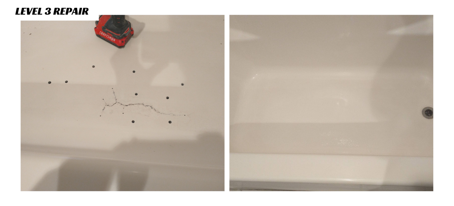 cracked fiberglass tub repair｜TikTok Search